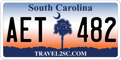 SC license plate AET482