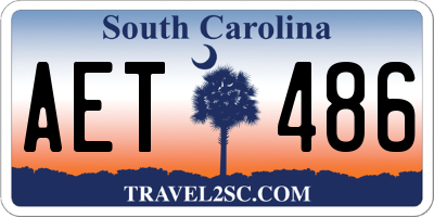 SC license plate AET486