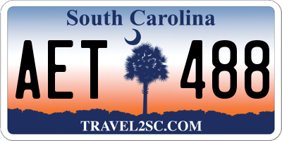 SC license plate AET488
