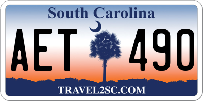 SC license plate AET490