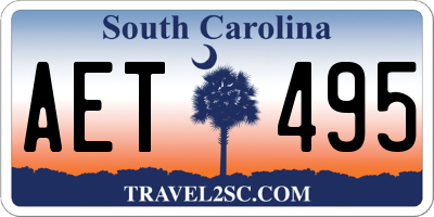 SC license plate AET495