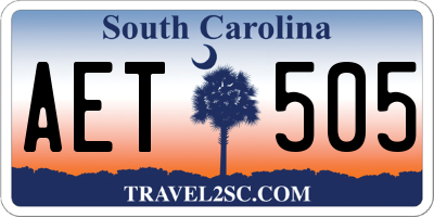 SC license plate AET505