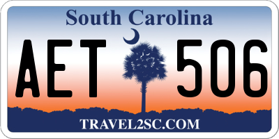 SC license plate AET506