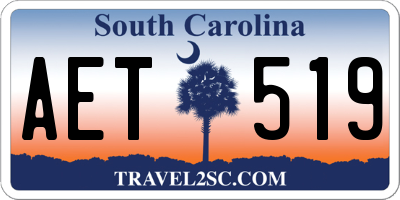 SC license plate AET519