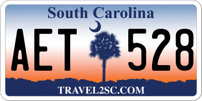 SC license plate AET528