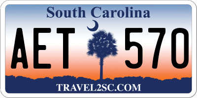 SC license plate AET570