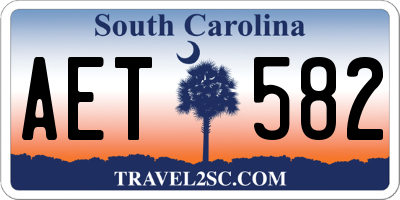 SC license plate AET582