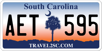 SC license plate AET595
