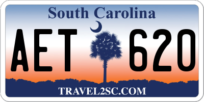 SC license plate AET620