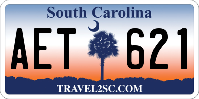 SC license plate AET621