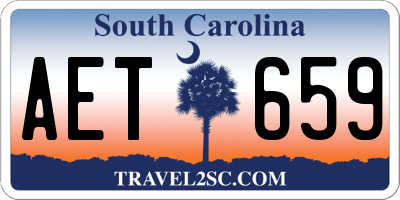 SC license plate AET659