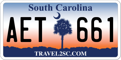 SC license plate AET661