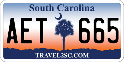 SC license plate AET665