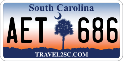 SC license plate AET686