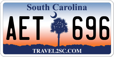 SC license plate AET696