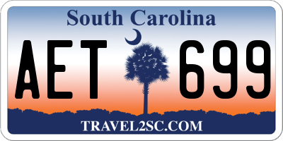 SC license plate AET699