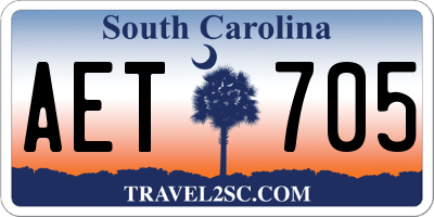 SC license plate AET705