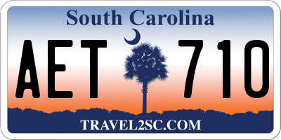 SC license plate AET710