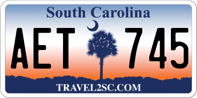 SC license plate AET745