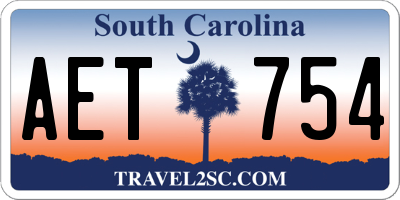 SC license plate AET754
