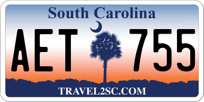 SC license plate AET755