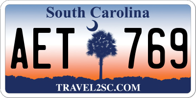 SC license plate AET769