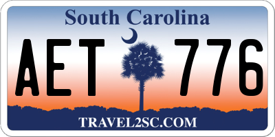 SC license plate AET776