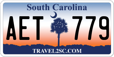 SC license plate AET779