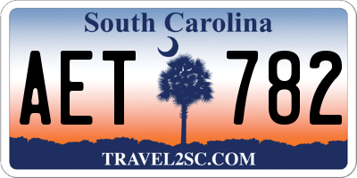 SC license plate AET782