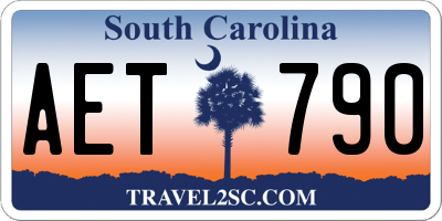SC license plate AET790