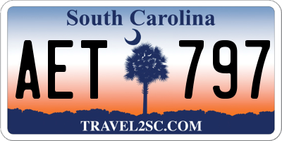 SC license plate AET797