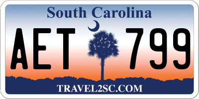 SC license plate AET799