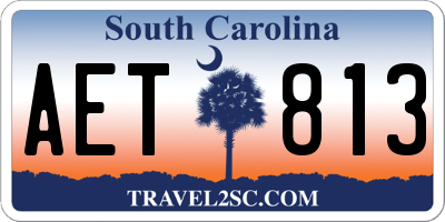 SC license plate AET813