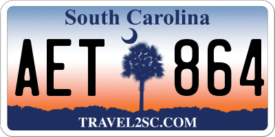 SC license plate AET864
