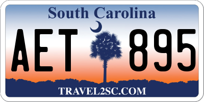 SC license plate AET895