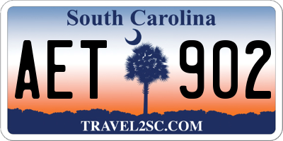 SC license plate AET902