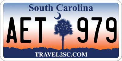 SC license plate AET979
