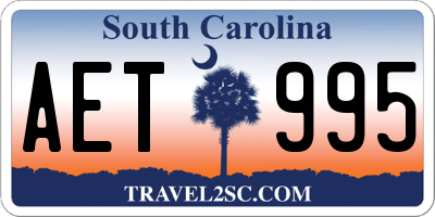 SC license plate AET995