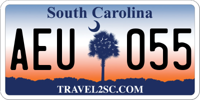 SC license plate AEU055