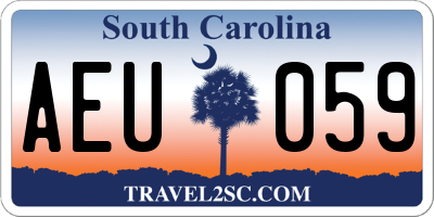 SC license plate AEU059