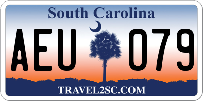 SC license plate AEU079