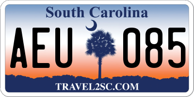 SC license plate AEU085