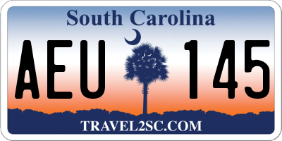 SC license plate AEU145