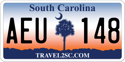 SC license plate AEU148