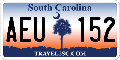 SC license plate AEU152