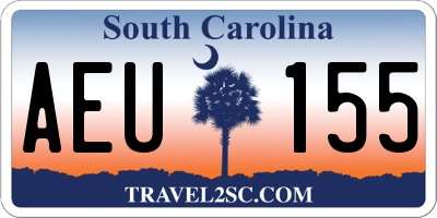 SC license plate AEU155