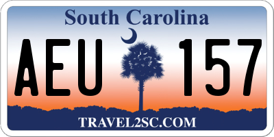SC license plate AEU157
