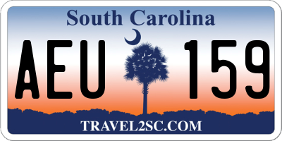 SC license plate AEU159