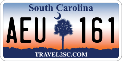 SC license plate AEU161