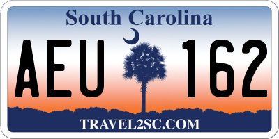 SC license plate AEU162
